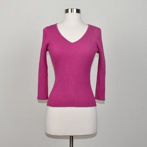 Cable & Gauge Pink Sweater Size Small